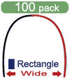 NiTi Arches, Super Elastic, Wide Width, Rectangular Wire, 100 Pack