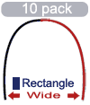 NiTi Arches, Super Elastic, Wide Width, Rectangular Wire, 10 Pack
