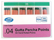 Gutta Percha Points, .04 or .06, 60 Pack