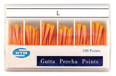 Gutta Percha Points, Traditional Sizes, 100 Pack